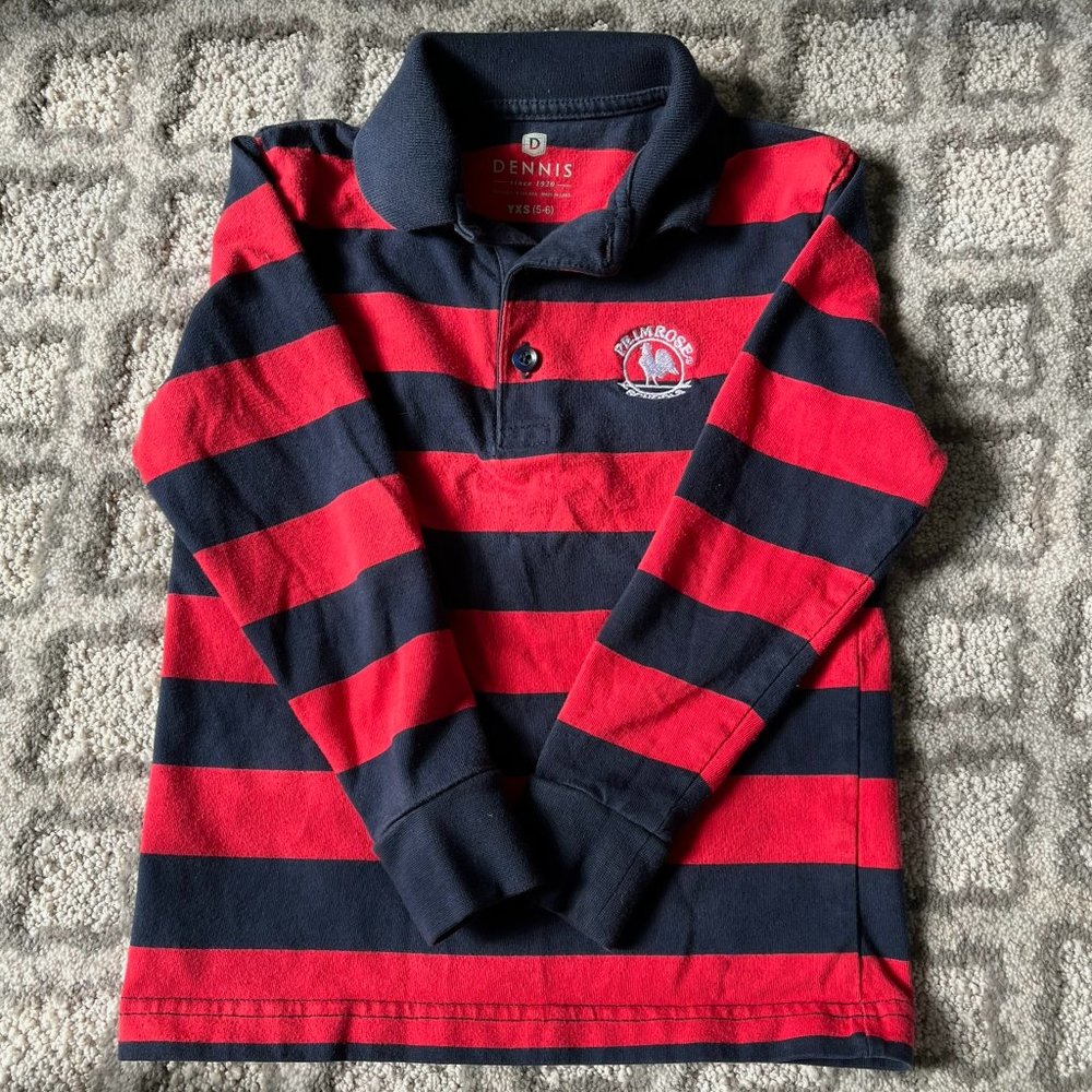 Primrose School Dennis Uniform Long Sleeve Polo SIZE YXZ 5-6